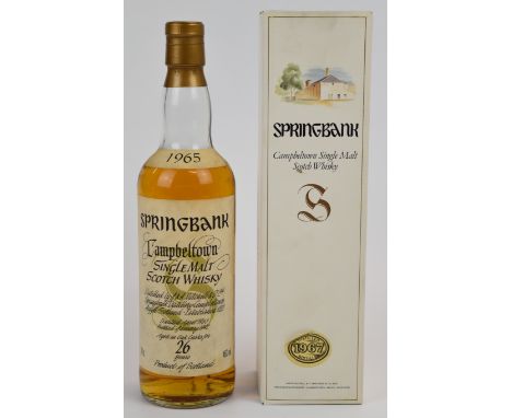 Springbank 26 year old Campeltown Single Malt Scotch Whisky, distilled 1965, bottled 1992, 46% vol, 70cl, in original box. PL