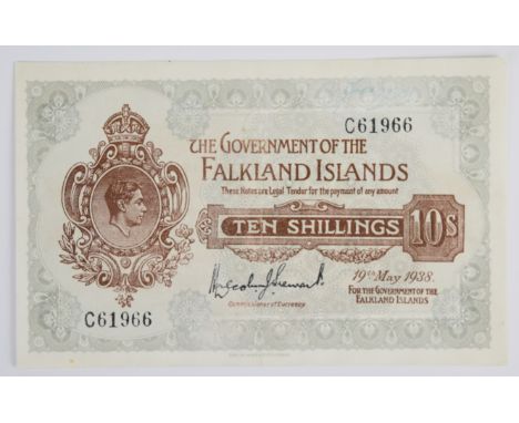 Falkland Islands 1938 10 Shillings banknote  