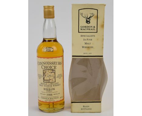 Rosebank Distillery 'Connoisseurs Choice' Single Lowland Malt Scotch Whisky, 1988, bottled by Gordon & MacPhail, 40% vol, 70c