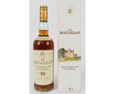 The Macallan 10 Years Old Single Highland Malt Scotch Whisky, 75cl, 40% vol, in original box. PLEASE NOTE ALL ALCOHOL & TOBAC