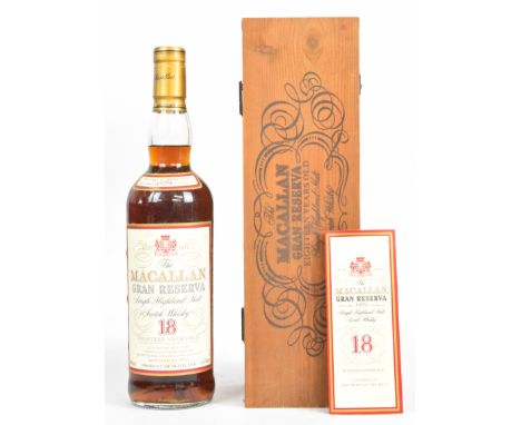 The Macallan Gran Reserva 18 Years Old Single Highland Malt Scotch Whisky, bottled in 1997, 40% vol, 70cl, in wooden presenta
