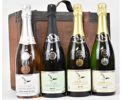 Four bottles of Daws Hill English sparkling wine comprising 2009 (12%), 2011 (12%), 2014 (7.5%) and 2013 rosé 12%, all 750ml,