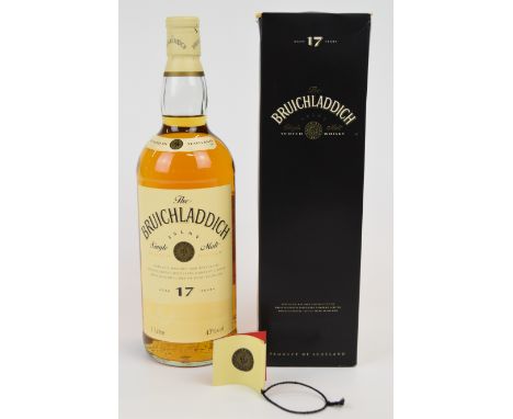Bruichladdich 17 year old Islay Single Malt Scotch Whisky, 43%, 1L, in original presentation box. PLEASE NOTE ALL ALCOHOL & T