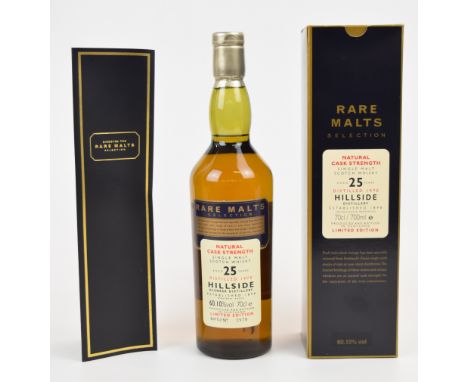 Hillside Distillery 'Rare Malts Selection' 1970 Natural Cask Strength 25 year old Single Malt Scotch Whisky, 70cl, 60.1% vol,