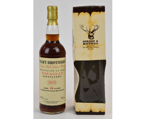 Macallan Distillery 23 year old Single Malt Scotch Whisky 1971, bottled by the Hart Brothers, 43% vol, 70cl. PLEASE NOTE ALL 