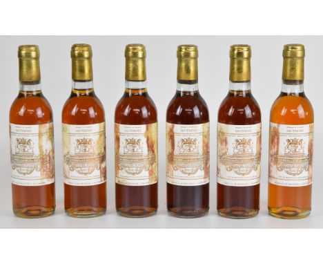 Six bottles of Chateau Filhot Sauternes 1983, 37.5cl.PLEASE NOTE ALL ALCOHOL & TOBACCO ITEMS ARE SUBJECT TO OVER 18 CHECK ON 