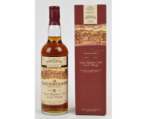 The Glendronach 12 year old Single Highland Malt Scotch Whisky, 40% vol, 70cl, in original presentation box. PLEASE NOTE ALL 