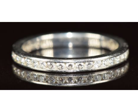 Tiffany &amp; Co platinum&nbsp;eternity ring set with diamonds, 3.1g, size J