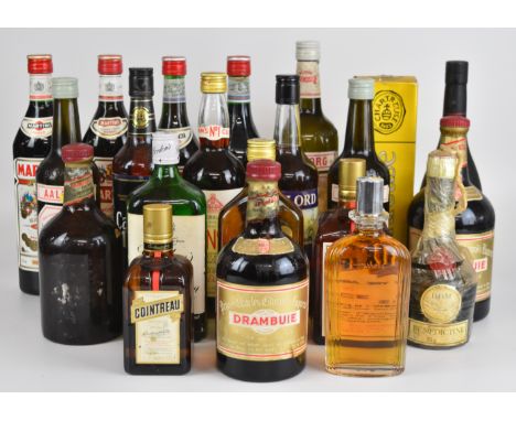 Twenty-one bottles of mixed spirits and liqueurs to include Cointreau, Captain Morgan Rum, Gordon's Gin, Pimm's, Chartreuse, 