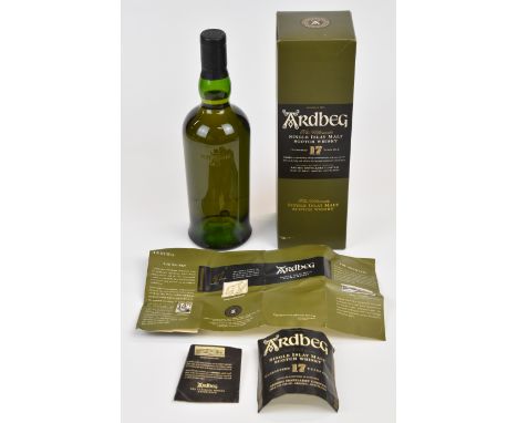 Ardbeg 17 year old Single Islay Malt Scotch Whisky, 40% vol, 70cl, in original presentation box. PLEASE NOTE ALL ALCOHOL & TO