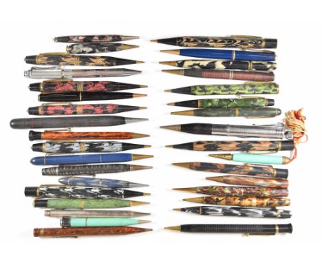 Thirty-four propelling pencils including Ronson with built in lighter, Eversharp, Mabie Todd &amp; Co, Onoto etc.&nbsp;