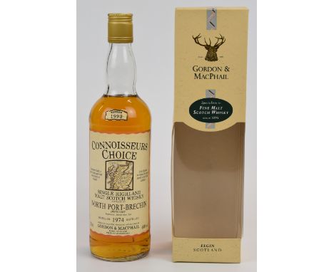 North Port-Brechin Distillery 'Connoisseurs Choice' Single Highland Malt Scotch Whisky, 1974, bottled by Gordon & MacPhail 19