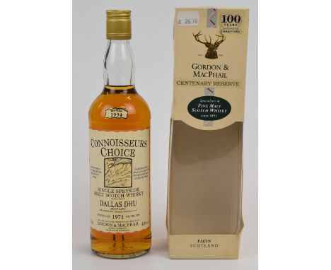 Dallas Dhu Distillery 'Connoisseurs Choice' Single Speyside Malt Scotch Whisky, 1971, bottled by Gordon & MacPhail, 40% vol, 