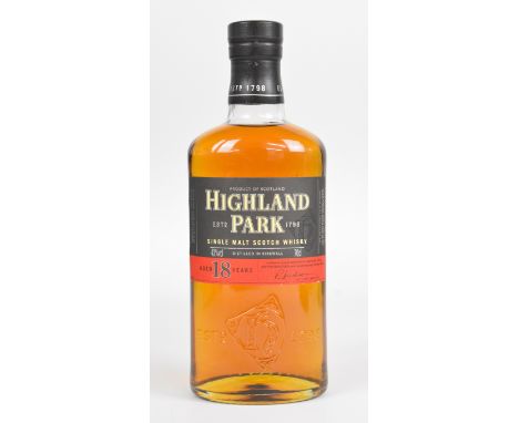 Highland Park 18 Year Old Single Malt Scotch Whisky. PLEASE NOTE ALL ALCOHOL & TOBACCO ITEMS ARE SUBJECT TO OVER 18 CHECK ON 