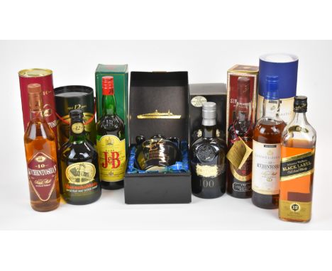 Eight bottles of single malt and blended Scotch Whisky comprising Auchentoshan 10, Auchentoshan 12, Bunnahabhain, J&B, The Si