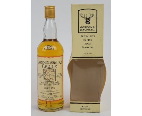 Rosebank Distillery 'Connoisseurs Choice' Single Lowland Malt Scotch Whisky, 1988, bottled by Gordon & MacPhail 1996, 40% vol