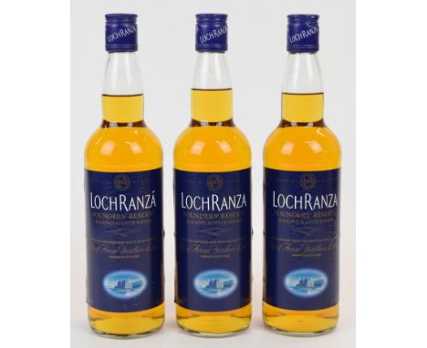 Three bottles of Arran Distillers Loch Ranza Founders' Reserve Scotch Whisky, 40% vol, 70cl. PLEASE NOTE ALL ALCOHOL & TOBACC