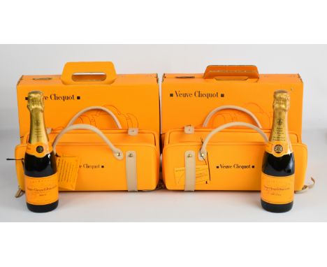 Two Veuve Clicquot City Traveller Champagne and chiller bag sets each containing 375ml bottle of Veuve Clicquot Ponsardin Cha