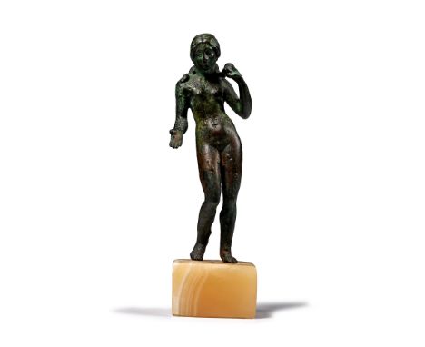 1st-2nd century A.D. Venus (Greek Aphrodite), the goddess of love, rising from the sea, standing nude and bearing the weight 