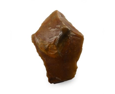 Lower Palaeolithic Period, circa 400,000 B.P. Lozengiform in section with inked legend '1361. 1.Twdall' [sic].  57 grams, 67 