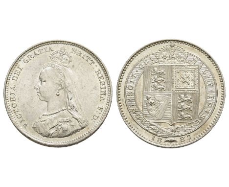 Royal mint. Dated 1887. Jubilee Head type. Design by Joseph Edgar Boehm. 1837-1901. VICTORIA DEI GRATIA BRITT: REGINA F: D:, 