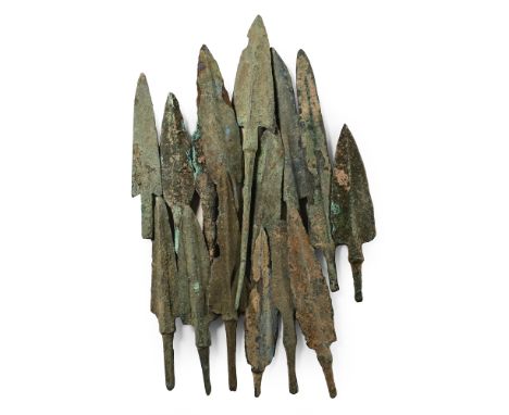 13th-6th century B.C. Comprising triangular types with thick midrib, heater-shaped, leaf-shaped, and other types, one with a 