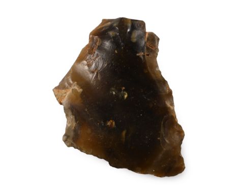 Lower Palaeolithic Period, circa 400,000 B.P. Plano-convex in section with inked legend '2 PB. Twydall 1202.A'.  35 grams, 64