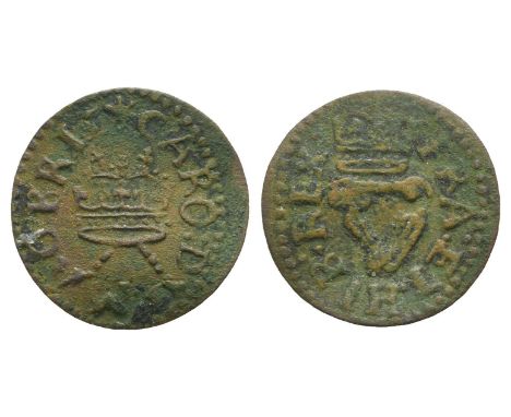 London mint; i.m: star. 'Richmond' issue. 1625-1649. (Star) CARO : D : G MAG BRI, crown over crossed lis-tipped sceptres / FR
