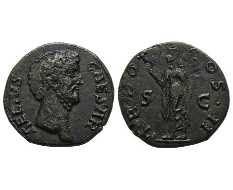 Contemporary imitation? AD 137. AELIVS CAESAR, bare head to right / TR POT COS II, Spes advancing to left, holding flower in 