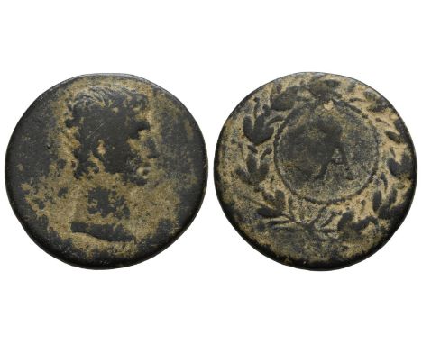 Uncertain Asian mint; struck 25 BC. 27 BC-AD 14. [AVGVSTVS], bare head to right / C A within laurel wreath. RIC I 501 (Pergam