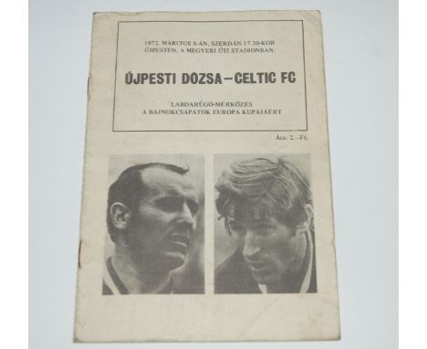 CELTIC F.C.: A collection of programmes, books and ephemera including Ujpesti Dozsa v. Celtic, 8/3/72, three Coronation Cup p