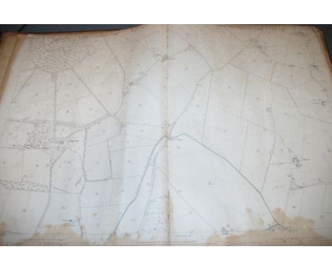 A bound volume of Ordnance Plans for the Lessendrum Estate dated 1902 and sepia-toned photographs of the house in common-moun