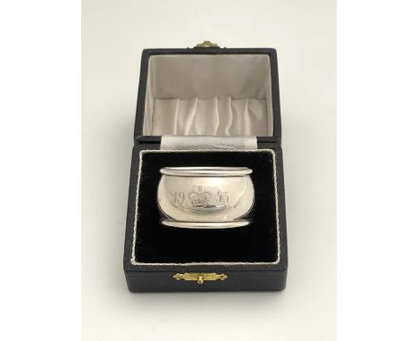 Coronation Interest.An Elizabeth II silver commemorative napkin ring, produced for the Coronation of Elizabeth II in 1953, en