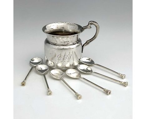 A George V silver Christening mug, with scroll handle, with inscription, "DGP / 23.6.40", J &amp; R Griffin Ltd (after 1913),