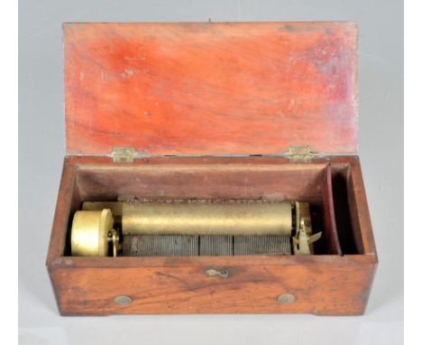 An early 19th-century key-wind four-air musical box, by  F. Nicole, No. 1070, four-air, stamped F. Nicole on the comb, in pla