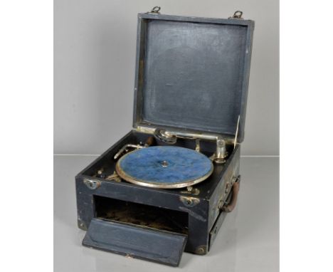 HEADER    VARIOUS PROPERTIES   Gramophones, for parts or restoration: an HMV Model C101G portable (no soundbox or winder, mot