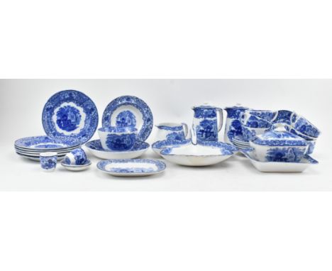 George Jones &amp; Son - A group of early 20th century George Jones blue and white Abbey pattern wares. The lot to include tw