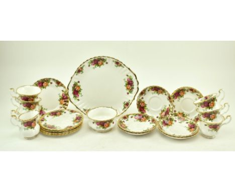 A vintage 20th century Royal Albert Old Country roses part tea service. The lot to include six cups and saucers, six plates, 