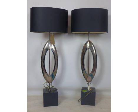 A pair of 'Manhattan' console lamps, H.116cm 