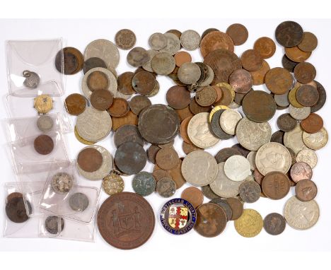 MISCELLANEOUS UNITED KINGDOM AND FOREIGN COINS, INCLUDING SILVER 