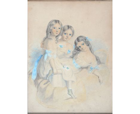 19TH C SCHOOL, A PORTRAIT OF HENRIETTA, MARY AND EMILY BEAUMAN, DAUGHTERS OF MR MICHAEL BEAUMAN OF COUNTY KILDARE, IRELAND,&n