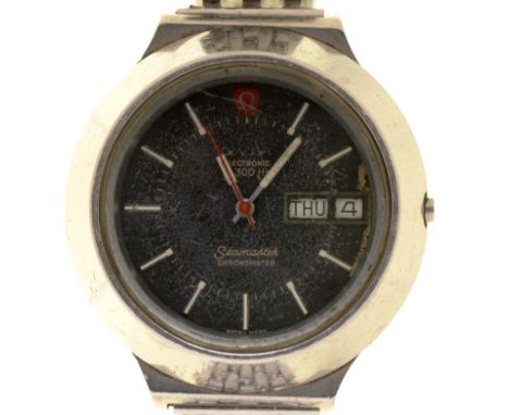 AN OMEGA SEAMASTER CHRONOMETER STAINLESS STEEL WRISTWATCH STAINLESS STEEL BRACELET, 3.3CM APPROX 