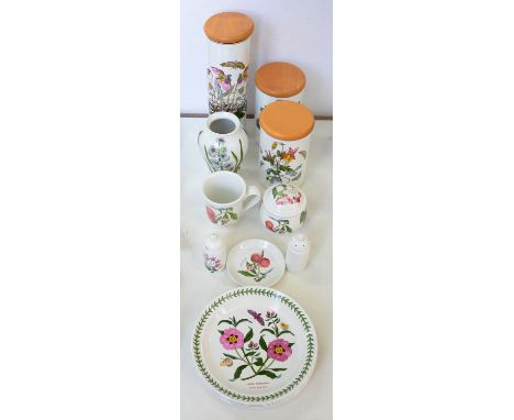 A COLLECTION OF PORTMEIRION BOTANIC GARDEN PATTERN KITCHEN WARE, PRINTED MARK 