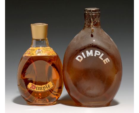 HAIG DIMPLE BLENDED SCOTCH WHISKY, JOHN HAIG &amp; CO, MARKINCH, C1960S, 37.5 CL AND ANOTHER LARGER HAIG DIMPLE (2 BOTTLES) 