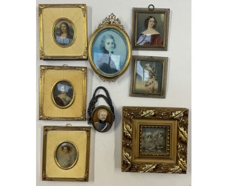 19th century British SchoolHead and shoulders portrait of a gentlemanA miniature on paperMounted in a braceletTogether with a