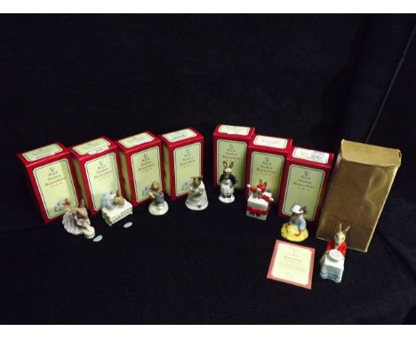 8 x GB Royal Doulton Bunnykins Figures. Model No. DB176 Ballerina, DB158 New Baby, DB155 Mother Day,  DB167 Mother and Baby B