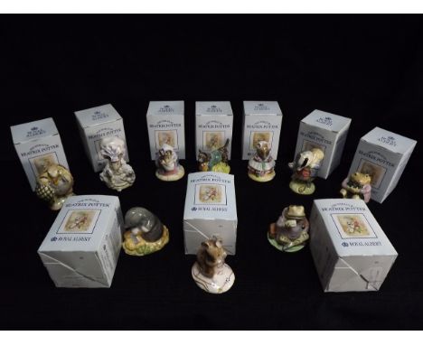 10 x GB Royal Albert Beatrix Pottery Figures. Titles are - Alderman Ptolemy, Lady Mouse, Lady Mouse mad a Curtsy, John Joiner