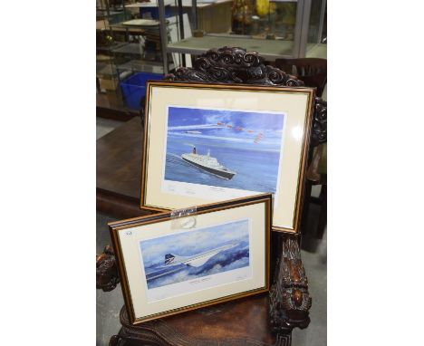 Anthony Hansard limited edition prints 'Concorde-supersonic' 223/1950, signed by pilot and artist, together with a limited ed