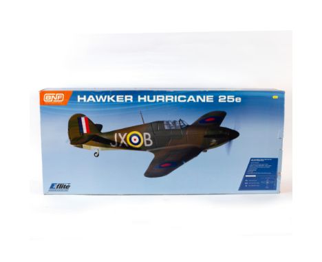 An Eflite model Hawker Hurricane 25e, remote control