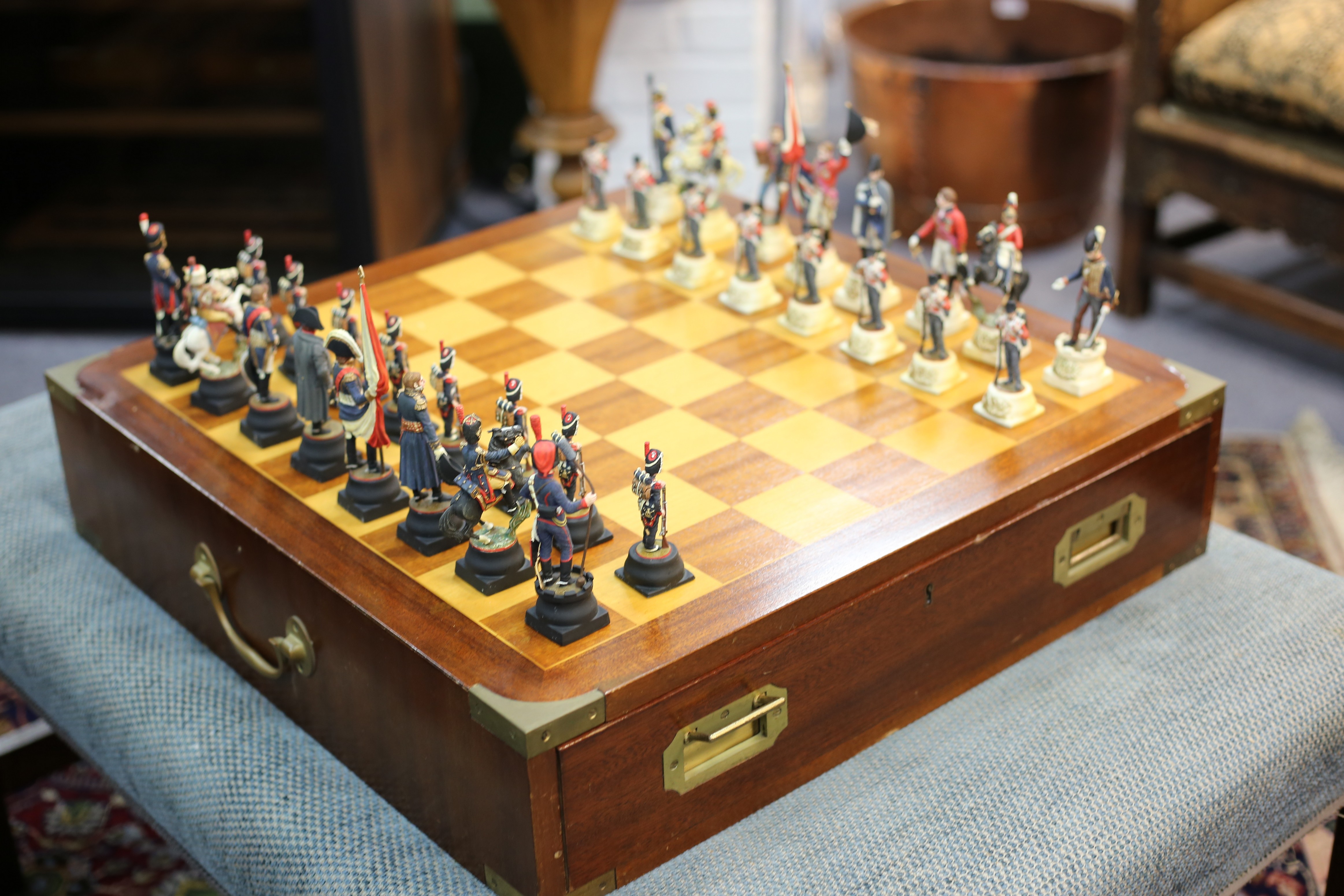 A Waterloo chess set of a limited edition of 250 sets, complete with ...